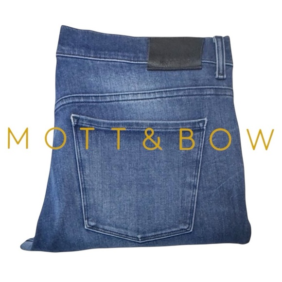 Mott & Bow Men’s Dynamic Stretch Slim-Fit Jeans. Blue. 36” x 30” - Picture 8 of 14